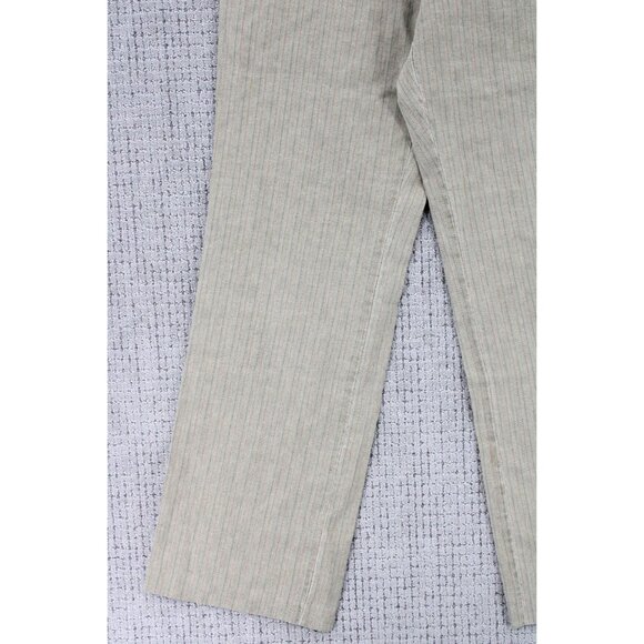 Alberto Pants Mens Size 34x34 Brown Striped Stretch Comfortable Flat Front NWT - Picture 4 of 12